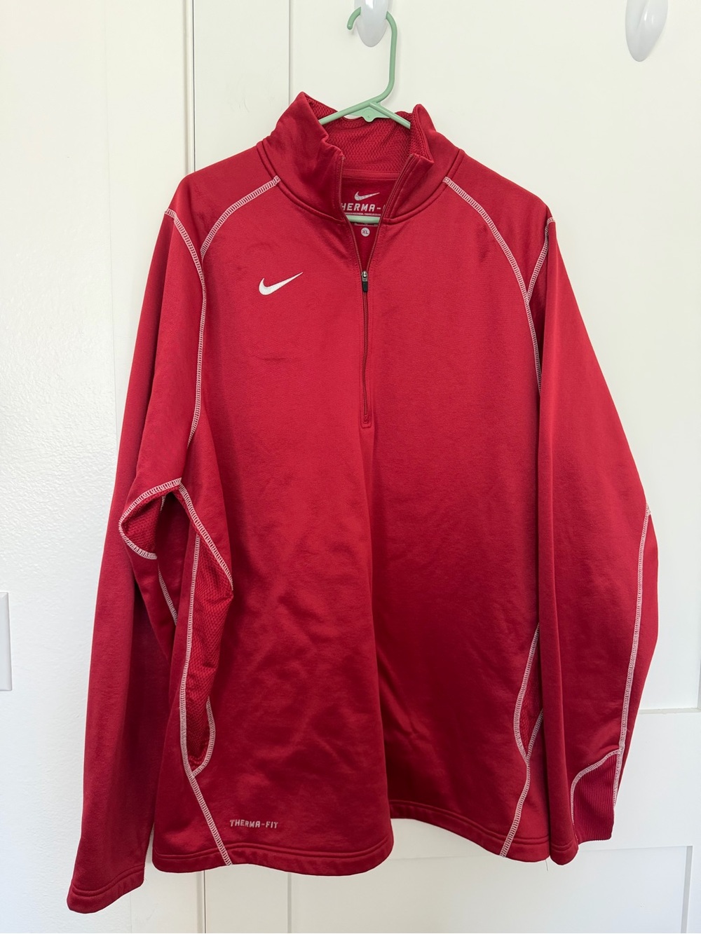 Nike Red Therma-Fit Half-Zip Performance Jacket